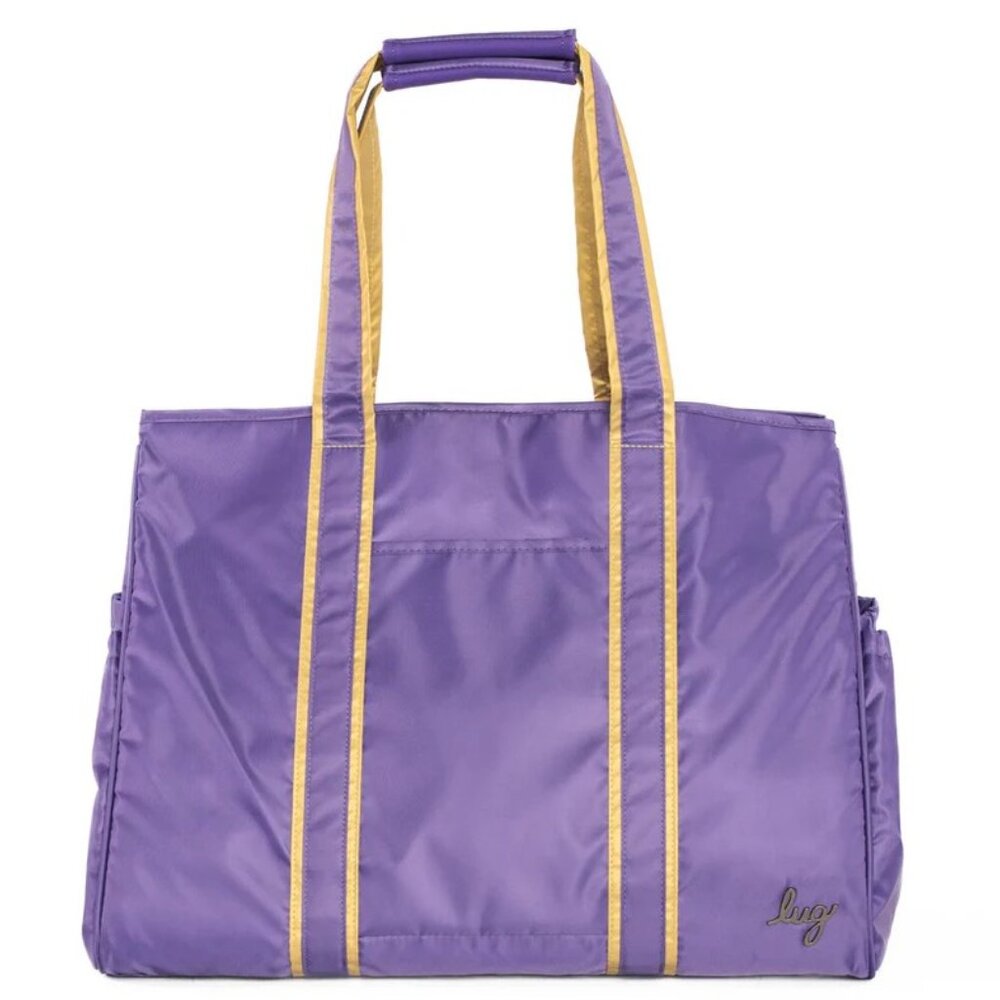 Lug Rover X-Large Carry-All Tote Amethyst - Purple with Metallic Gold Trim